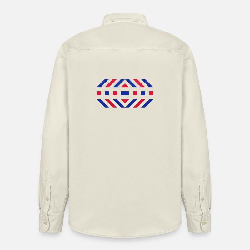 Muster - Relaxed Fit Unisex Organic Hemd von Stanley/Stella - Natur
