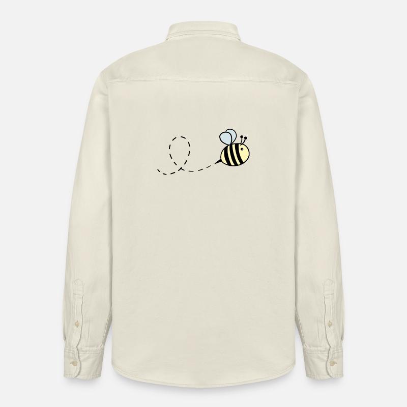 Mouche au pastel de bourdon - Chemise unisexe coupe décontractée bio Stanley/Stella - écru doux