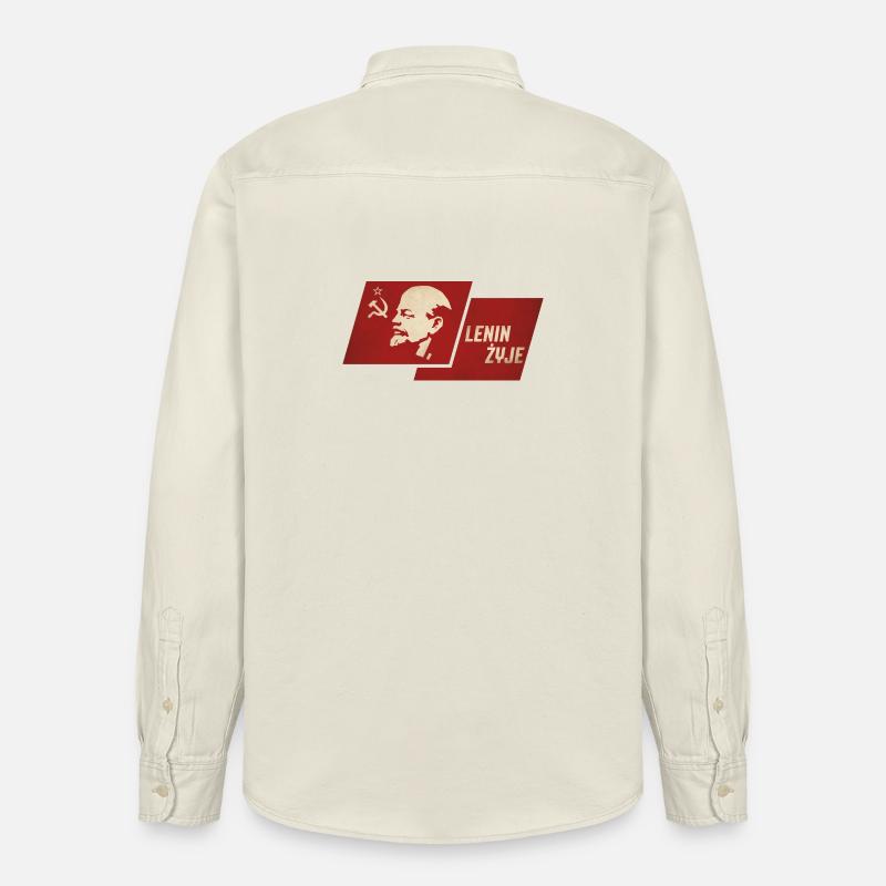 Lenin is alive - Relaxed Fit Unisex Organic Shirt by Stanley/Stella - soft Ecru