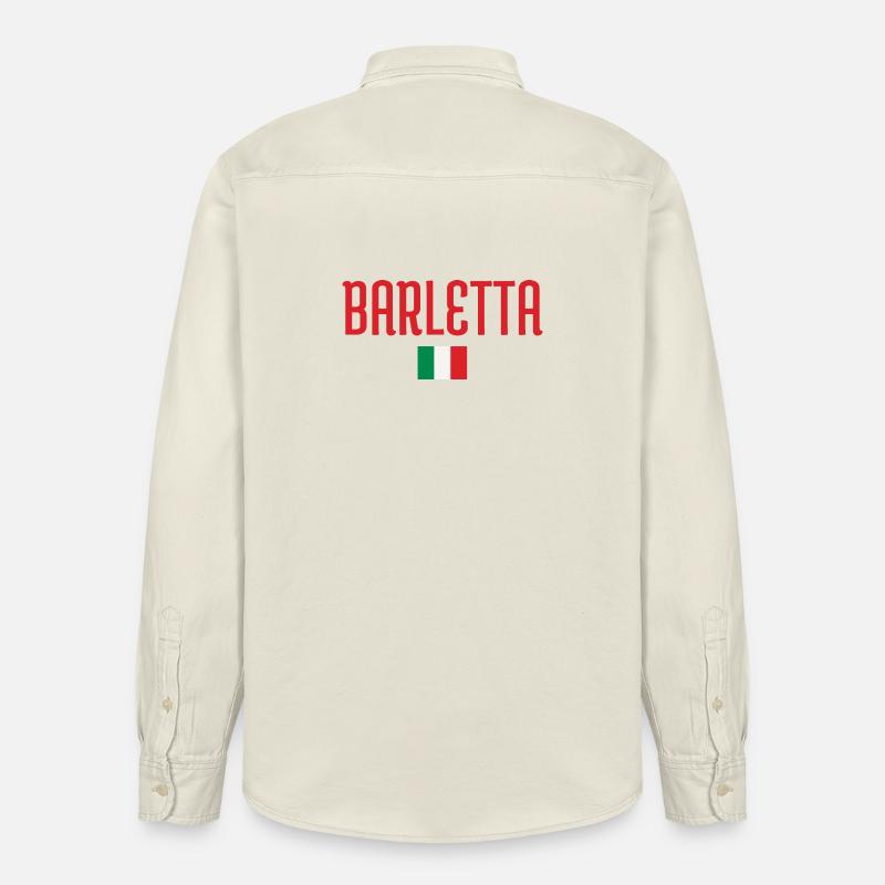 Conception du drapeau italien Barletta - Chemise unisexe coupe décontractée bio Stanley/Stella - écru doux