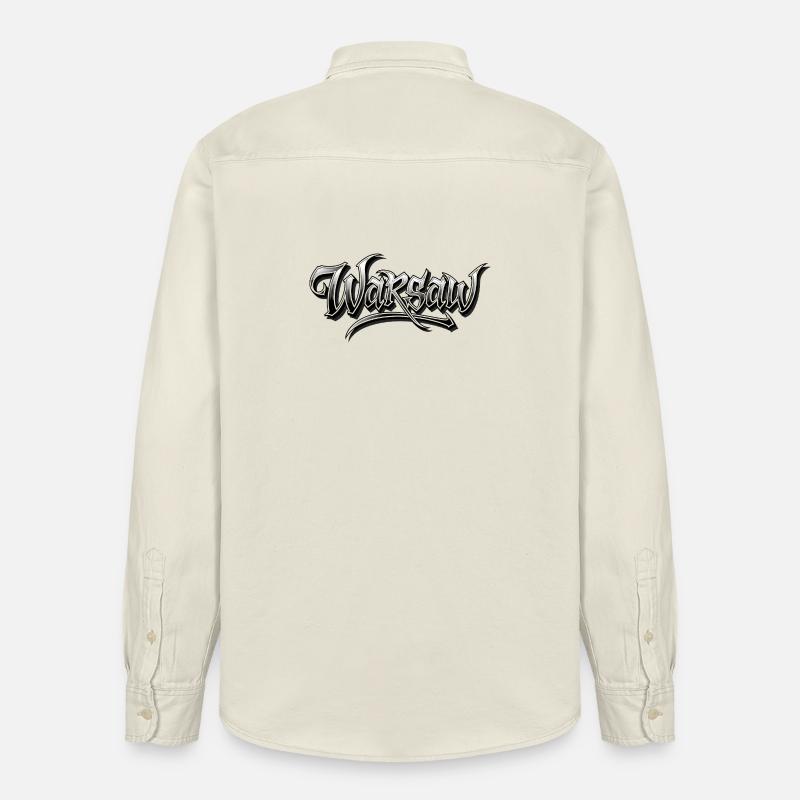 Conception artistique du graffiti à Varsovie - Chemise unisexe coupe décontractée bio Stanley/Stella - écru doux