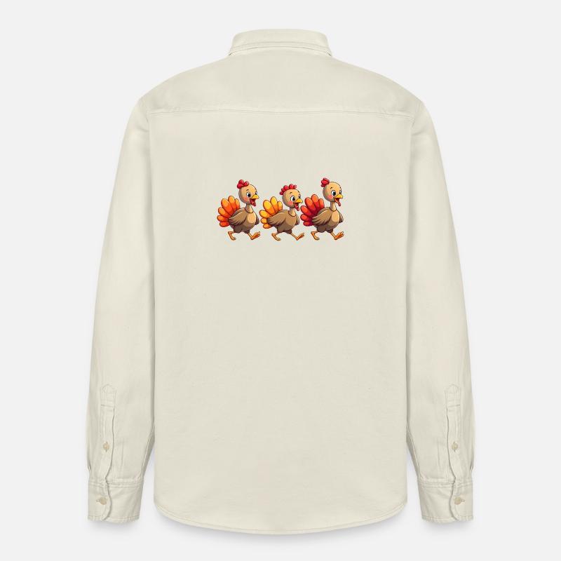 Bébé dinde de Thanksgiving - Chemise unisexe coupe décontractée bio Stanley/Stella - écru doux