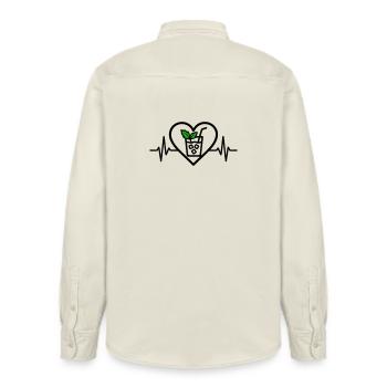 Mojito Coeur Cocktail Menthe Verre Été - Chemise unisexe coupe décontractée bio Stanley/Stella - écru doux - Dos - AI Model Male 178 light (178cm)