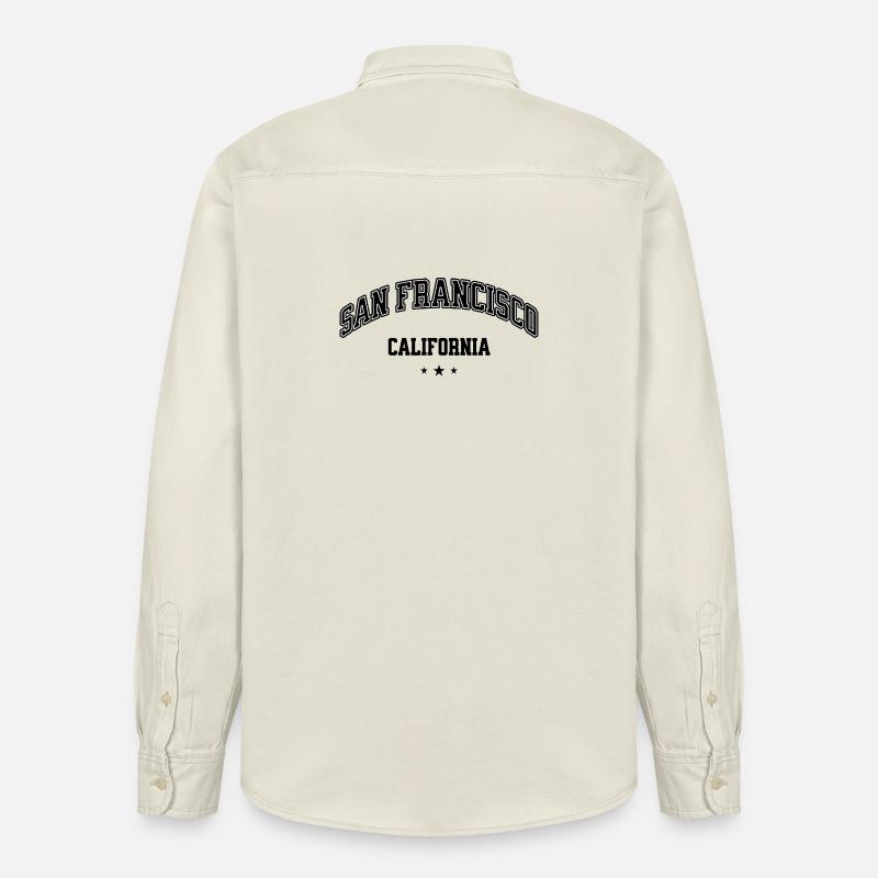 San Francisco Arch Text Tee - Relaxed Fit Unisex Organic Hemd von Stanley/Stella - Natur