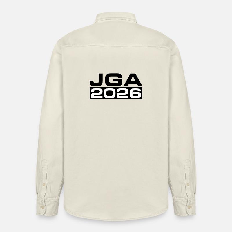 Jga 2026 Junggesellenabschied - Relaxed Fit Unisex Organic Hemd von Stanley/Stella - Natur
