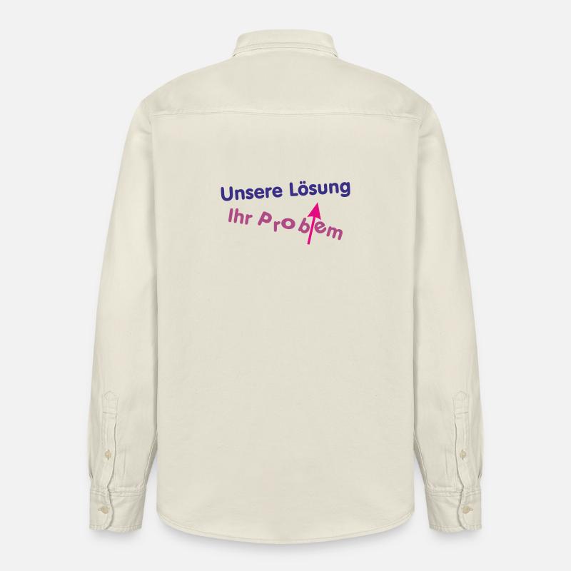 Unsere Lösung (wird) Ihr Problem ... - Relaxed Fit Unisex Organic Hemd von Stanley/Stella - Natur