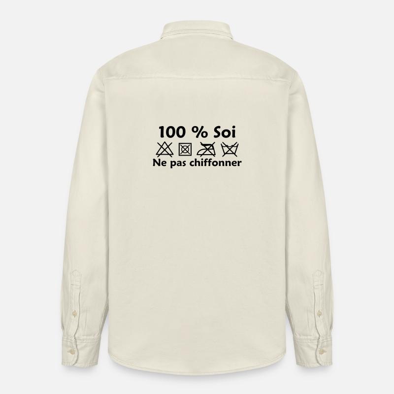 Ne pas chiffonner - Chemise unisexe coupe décontractée bio Stanley/Stella - écru doux