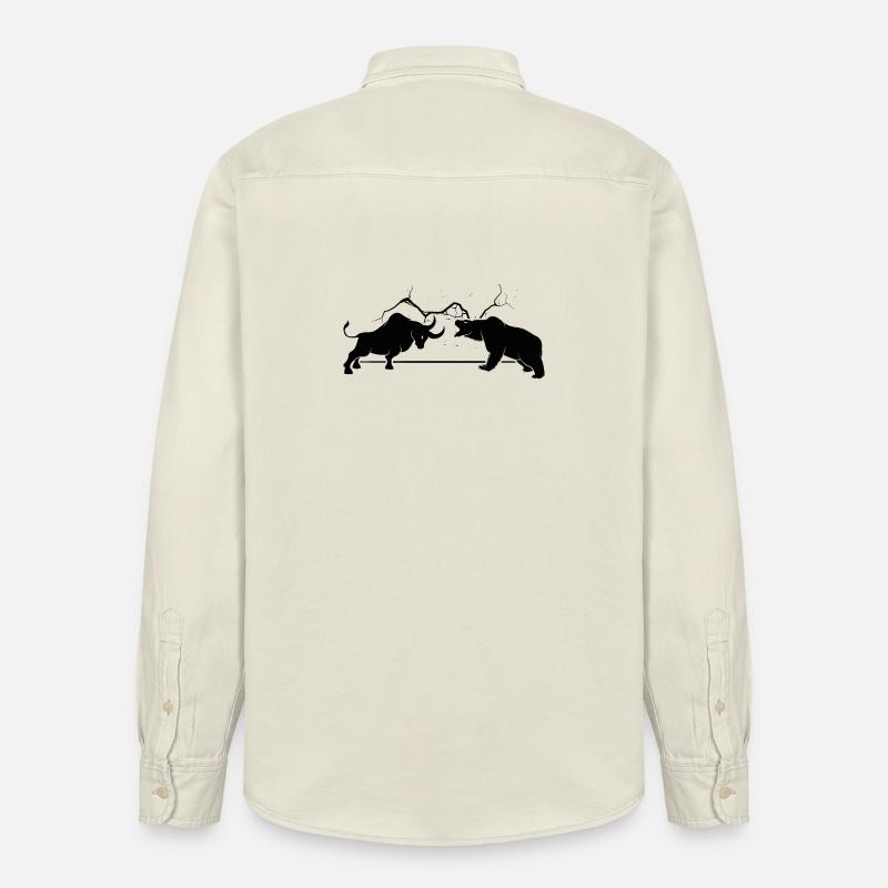 Bulle VS Ours - Chemise unisexe coupe décontractée bio Stanley/Stella - écru doux