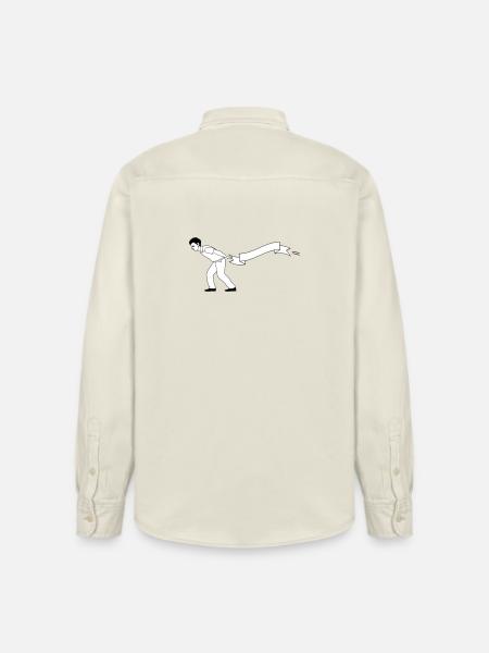 man pulls Banner | Banner bearer - Relaxed Fit Unisex Organic Shirt by Stanley/Stella - soft Ecru