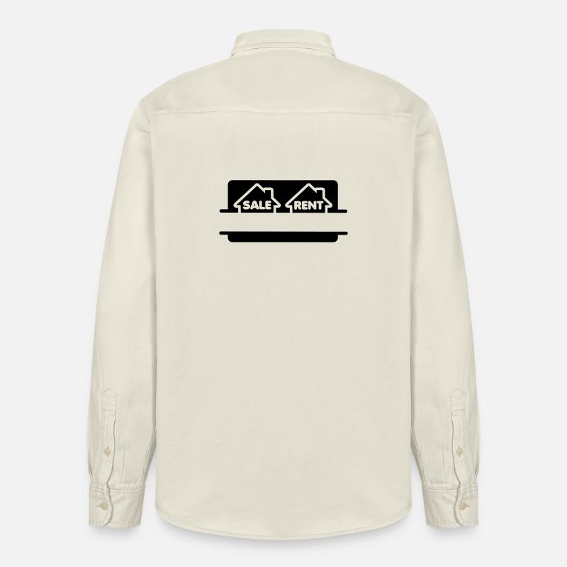 Haus mieten oder kaufen - Relaxed Fit Unisex Organic Hemd von Stanley/Stella - Natur