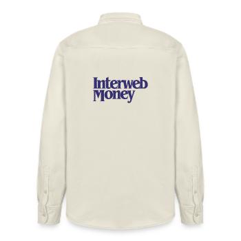 InterwebMoney - Relaxed Fit Unisex Organic Hemd von Stanley/Stella - Natur - Hinten - AI Model Male 178 light (178cm)