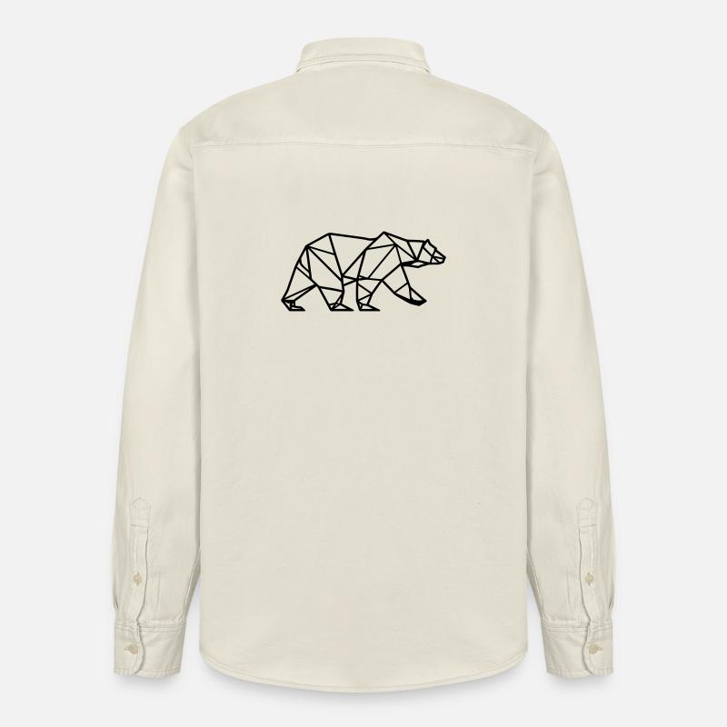Eisbär Polar Bär Polygon Symbol - Relaxed Fit Unisex Organic Hemd von Stanley/Stella - Natur