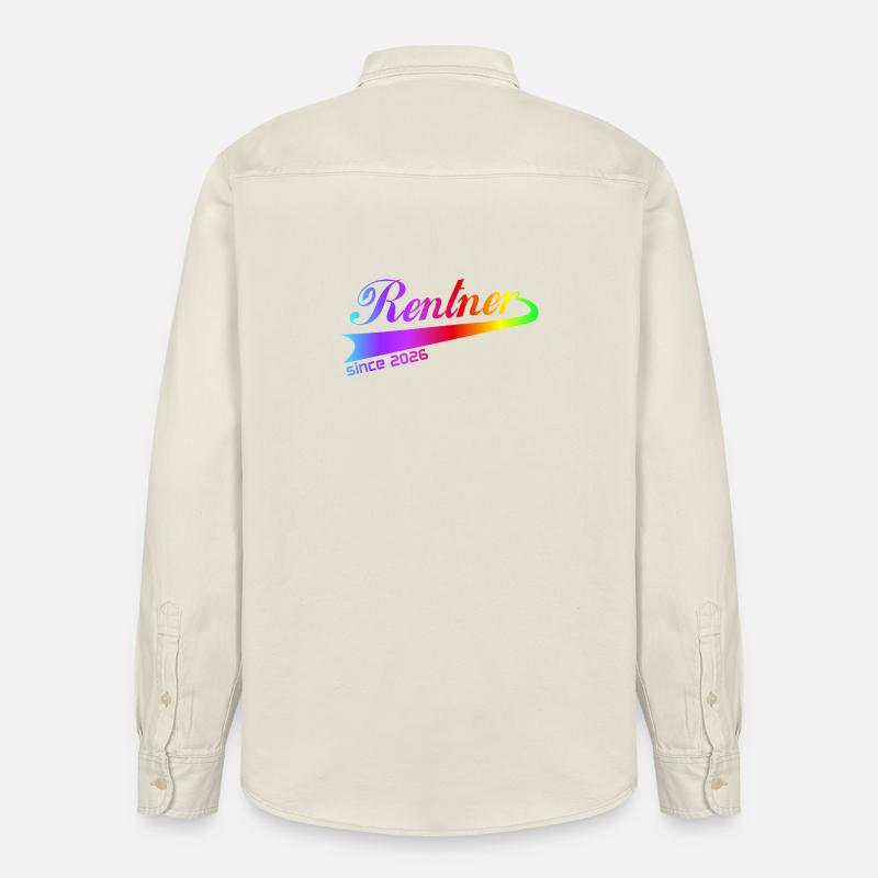 Pull de retraité retraite 2026, casquette - Chemise unisexe coupe décontractée bio Stanley/Stella - écru doux