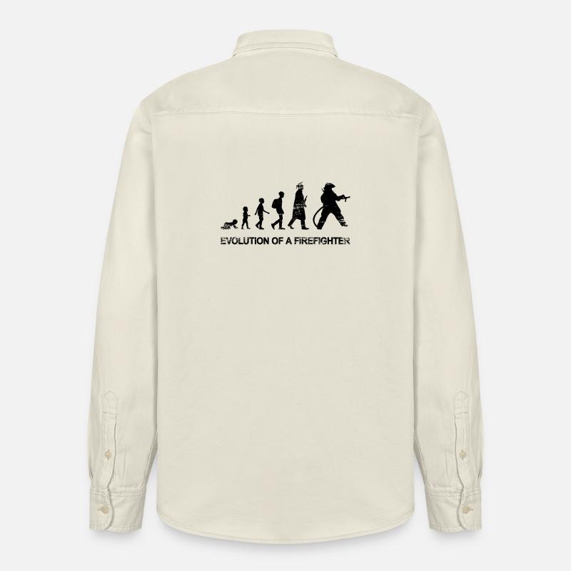 Entwicklung eines Feuerwehrmanns - Relaxed Fit Unisex Organic Hemd von Stanley/Stella - Natur