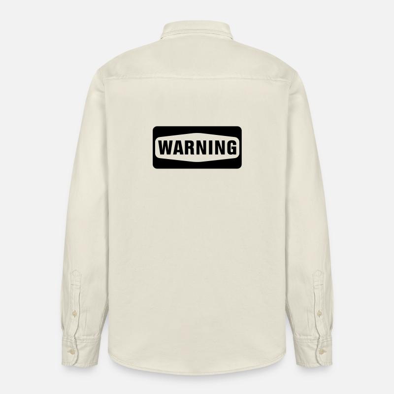 Warning - Chemise unisexe coupe décontractée bio Stanley/Stella - écru doux