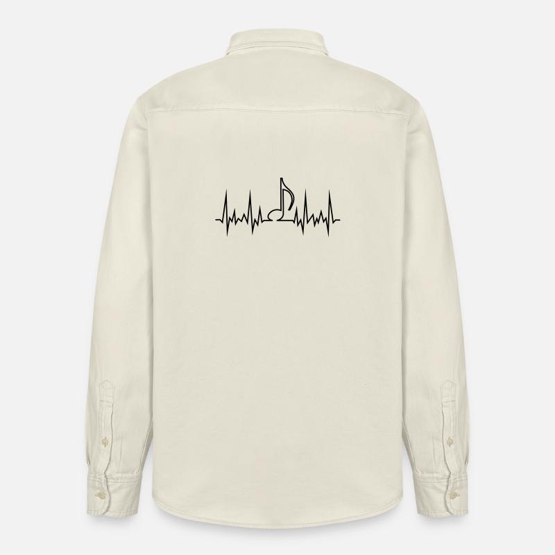 wave_note - Chemise unisexe coupe décontractée bio Stanley/Stella - écru doux