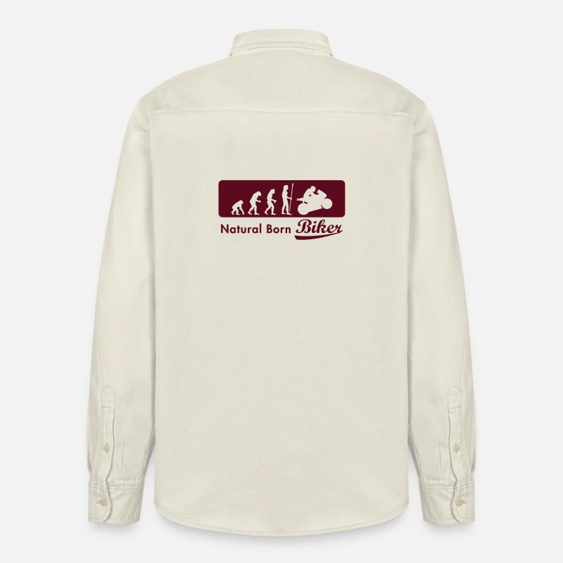 evolution_biker - Relaxed Fit Unisex Organic Hemd von Stanley/Stella - Natur