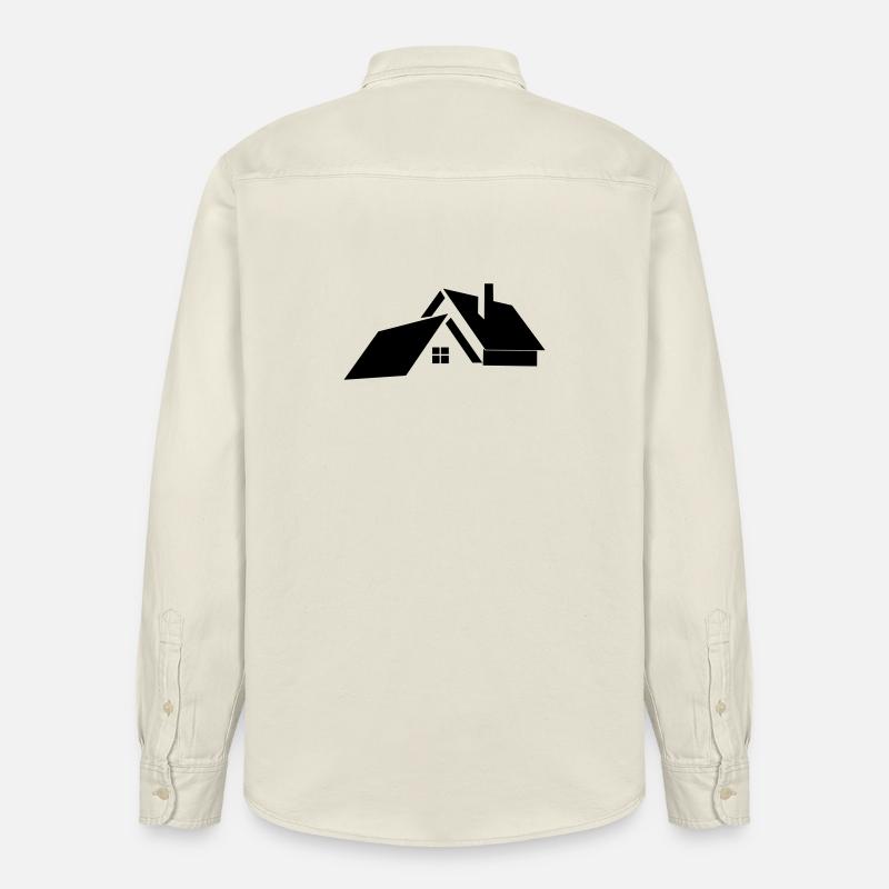 Logo für Haus oder Haus - Relaxed Fit Unisex Organic Hemd von Stanley/Stella - Natur