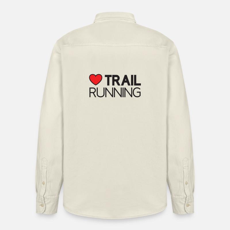J’adore le trail running - Chemise unisexe coupe décontractée bio Stanley/Stella - écru doux