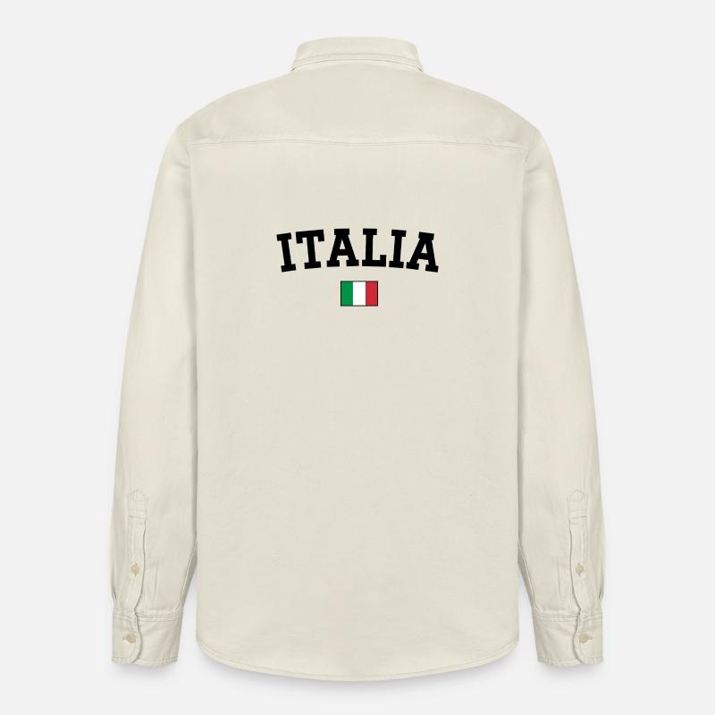 Drapeau italien Noir - Chemise unisexe coupe décontractée bio Stanley/Stella - écru doux
