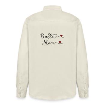 Ballett-Mama-Herz - Relaxed Fit Unisex Organic Hemd von Stanley/Stella - Natur - Hinten - AI Model Male 178 light (178cm)
