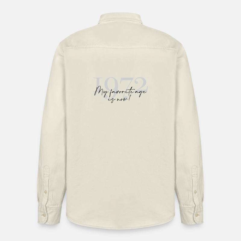 Millésime Année 1972 Script - Chemise unisexe coupe décontractée bio Stanley/Stella - écru doux