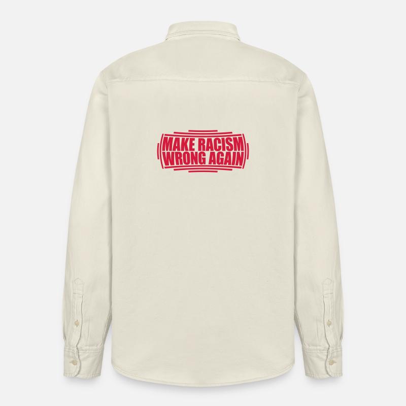 make racism wrong again - Relaxed Fit Unisex Organic Hemd von Stanley/Stella - Natur