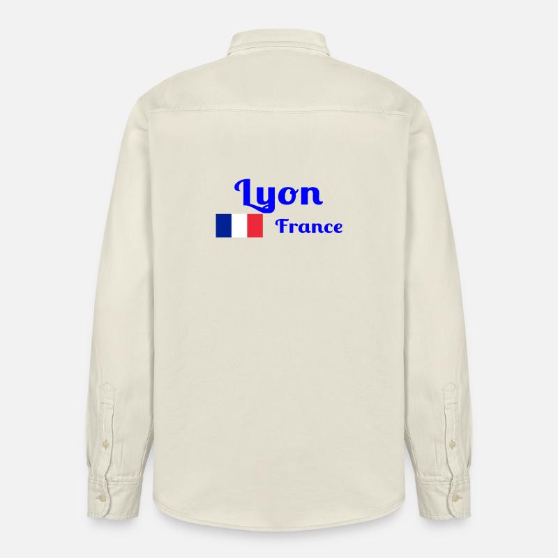 Lyon Frankreich - Stilvolle Drucke - Relaxed Fit Unisex Organic Hemd von Stanley/Stella - Natur