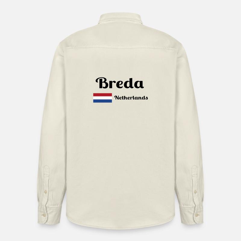 Breda Pays-Bas - Imprimés élégants - Chemise unisexe coupe décontractée bio Stanley/Stella - écru doux