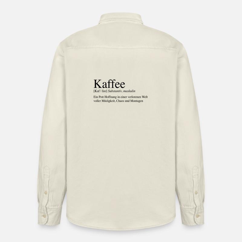 Kaffee - Ein Pott Hoffnung ... - Relaxed Fit Unisex Organic Hemd von Stanley/Stella - Natur