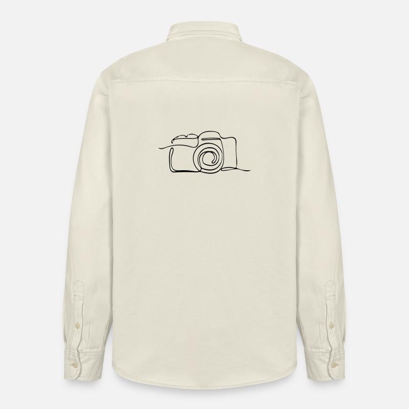 caméra - Chemise unisexe coupe décontractée bio Stanley/Stella - écru doux