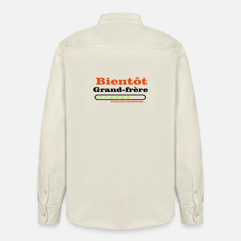 Bald ein großer Bruder - Relaxed Fit Unisex Organic Hemd von Stanley/Stella - Natur