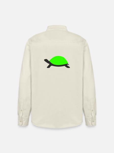 Drawn Turtle - Relaxed Fit Unisex Organic Shirt by Stanley/Stella - soft Ecru