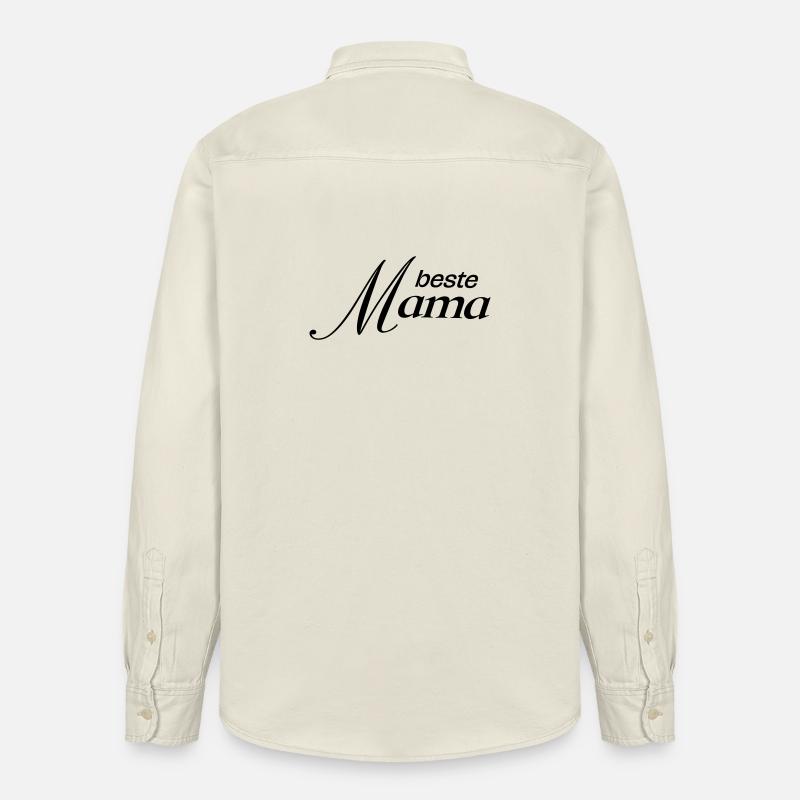 Beste Mama - Relaxed Fit Unisex Organic Hemd von Stanley/Stella - Natur