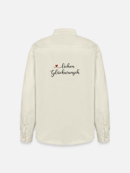 herzlichen Glückwunsch - Relaxed Fit Unisex Organic Hemd von Stanley/Stella - Natur
