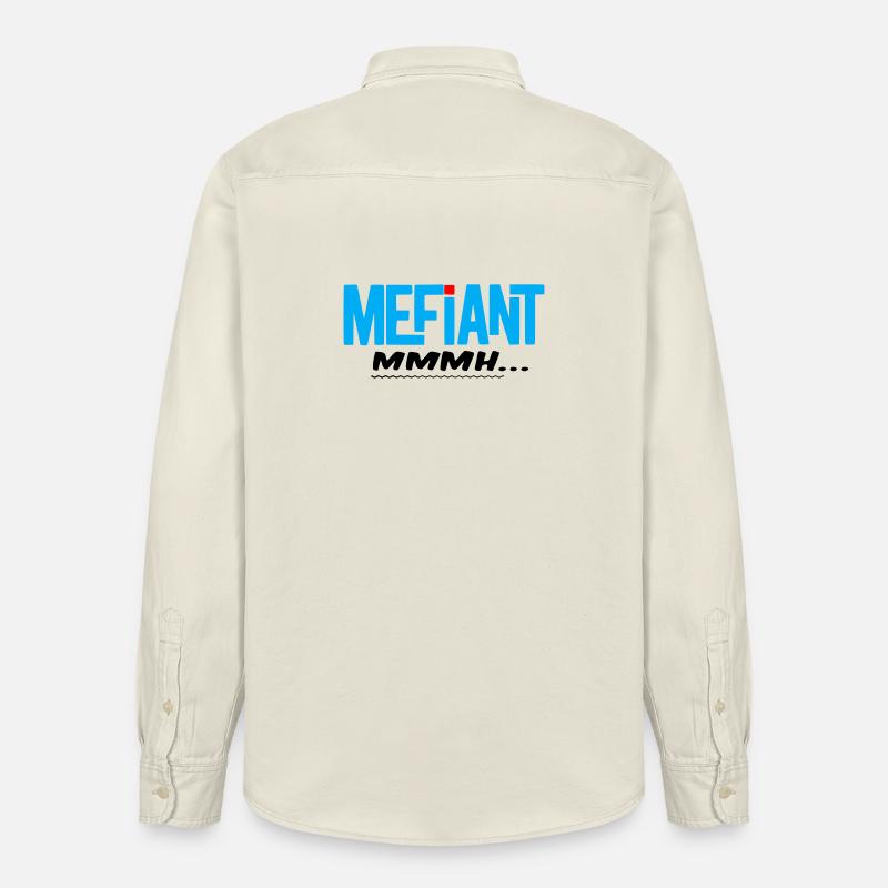 Méfiant - Chemise unisexe coupe décontractée bio Stanley/Stella - écru doux