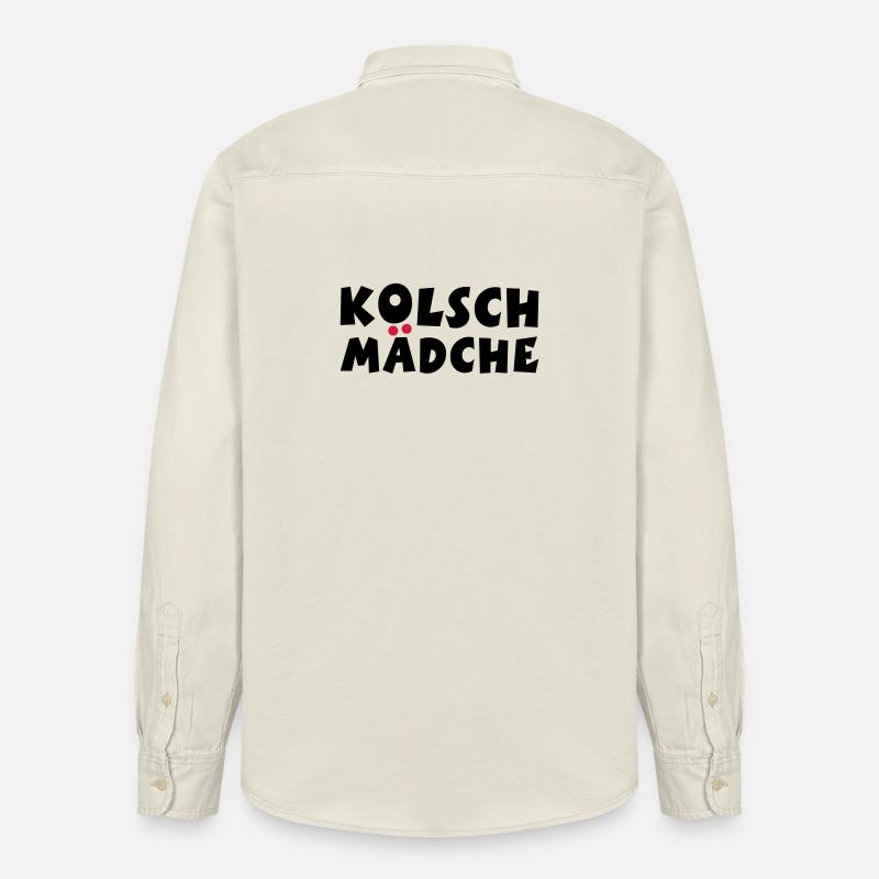 Kölsch Mädche - Ein Mädchen aus Köln - Relaxed Fit Unisex Organic Hemd von Stanley/Stella - Natur