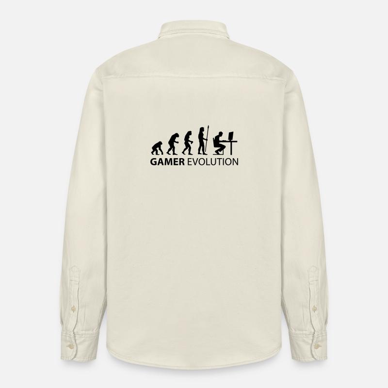 gamer evolution - Relaxed Fit Unisex Organic Hemd von Stanley/Stella - Natur