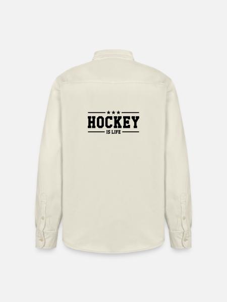 Hockey is life - Chemise unisexe coupe décontractée bio Stanley/Stella - écru doux