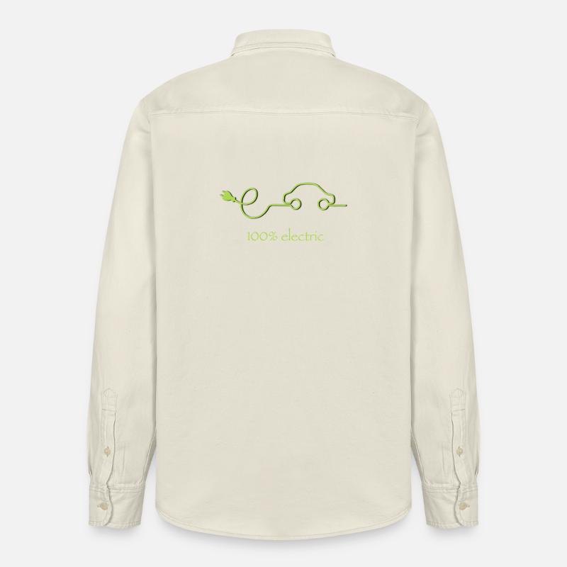 100 % électrique – voiture verte à service régulier - Chemise unisexe coupe décontractée bio Stanley/Stella - écru doux