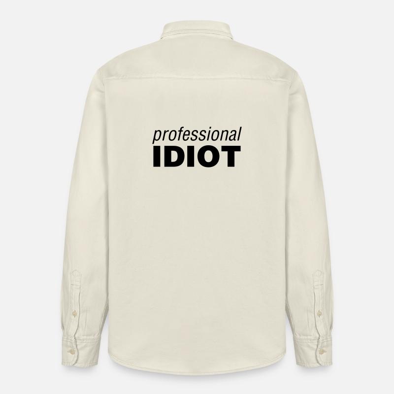 Professional Idiot - Relaxed Fit Unisex Organic Hemd von Stanley/Stella - Natur