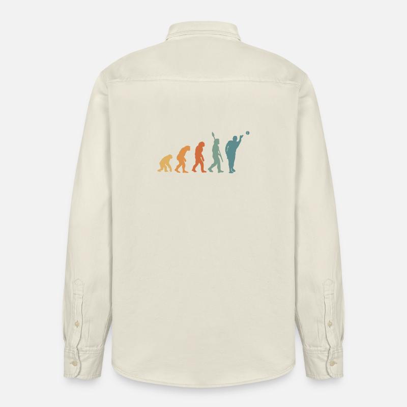 Pétanque Evolution Retro - Chemise unisexe coupe décontractée bio Stanley/Stella - écru doux