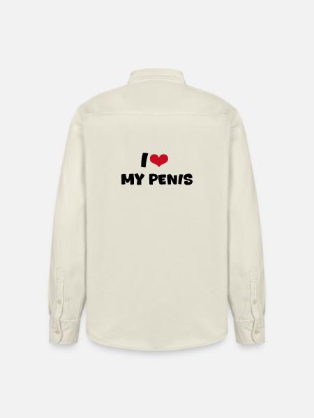 I love - Relaxed Fit Unisex Organic Hemd von Stanley/Stella - Natur