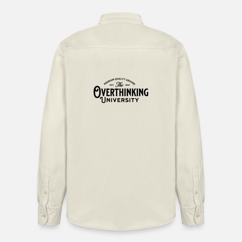 Overthinking_University - Relaxed Fit Unisex Organic Hemd von Stanley/Stella - Natur