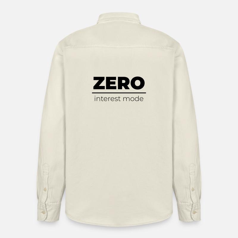 Zero Interest Mode | Minimal Statement - Relaxed Fit Unisex Organic Shirt by Stanley/Stella - soft Ecru