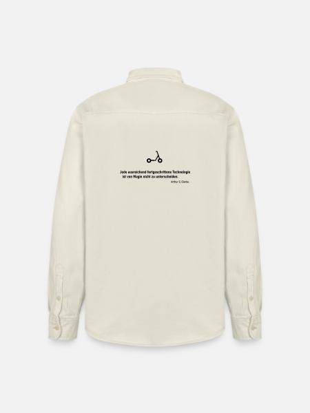 Technologie Magie Scooter - Relaxed Fit Unisex Organic Hemd von Stanley/Stella - Natur