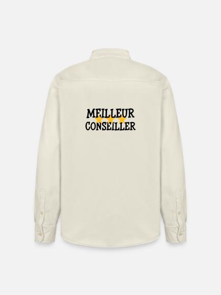 Meilleur Conseiller - Chemise unisexe coupe décontractée bio Stanley/Stella - écru doux
