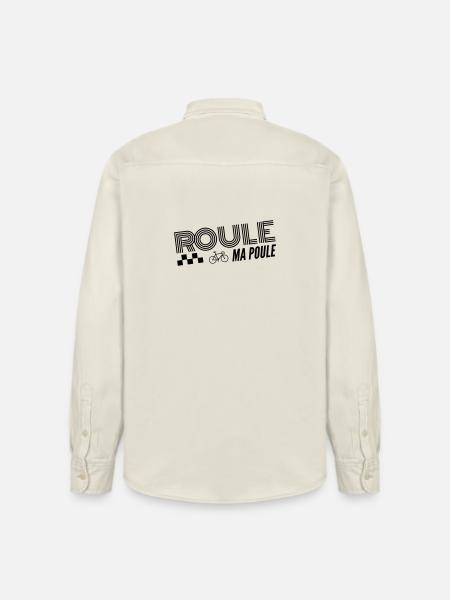 Roule ma poule / cyclisme  - Chemise unisexe coupe décontractée bio Stanley/Stella - écru doux