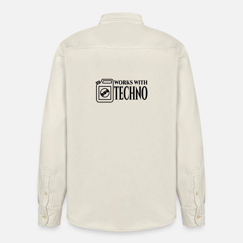 Techno Carburant - Chemise unisexe coupe décontractée bio Stanley/Stella - écru doux