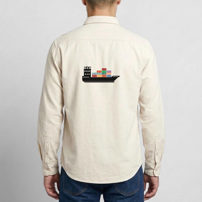 Seecontainerschiff oder Boot mit Containern Relaxed Fit Unisex Organic Hemd von Stanley/Stella